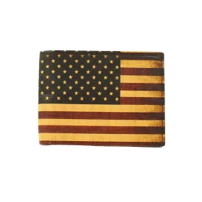 Nocona Men's USA Flag Bifold Leather Wallet