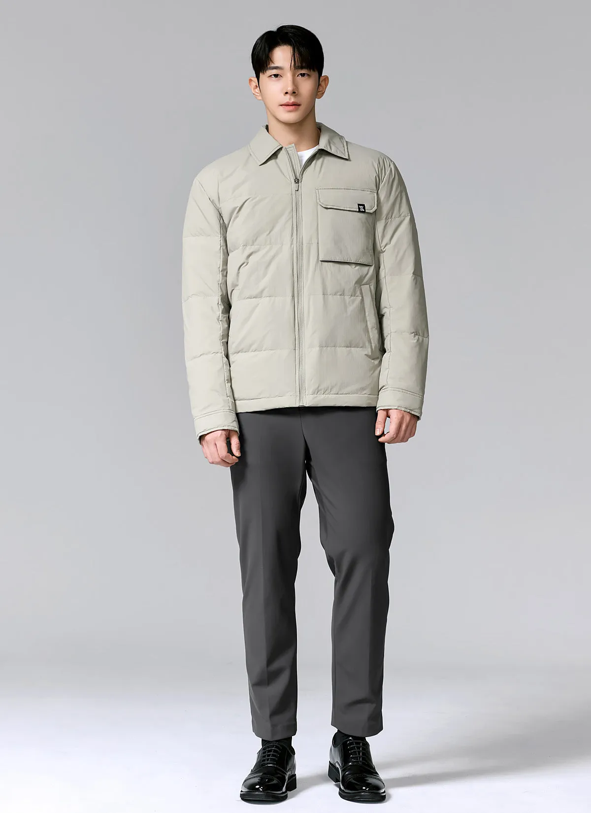 Out-pocket goose down shacket