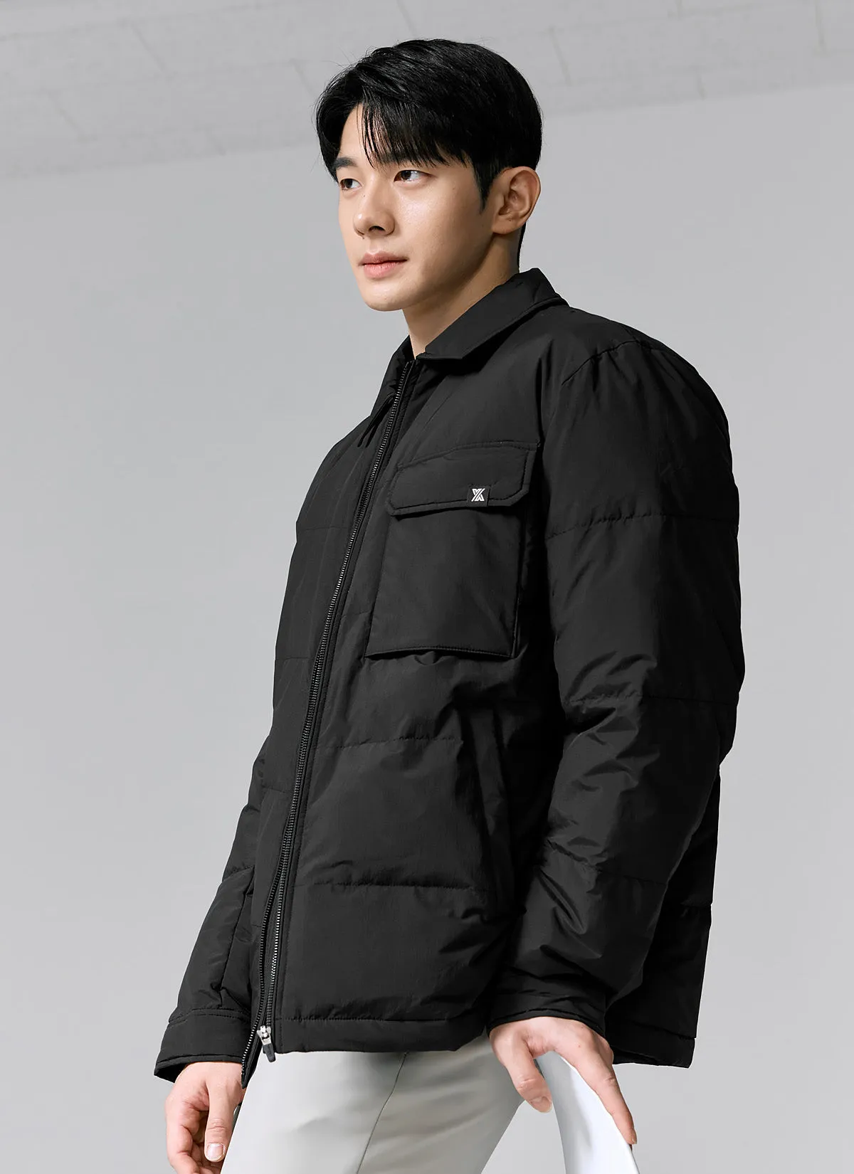 Out-pocket goose down shacket