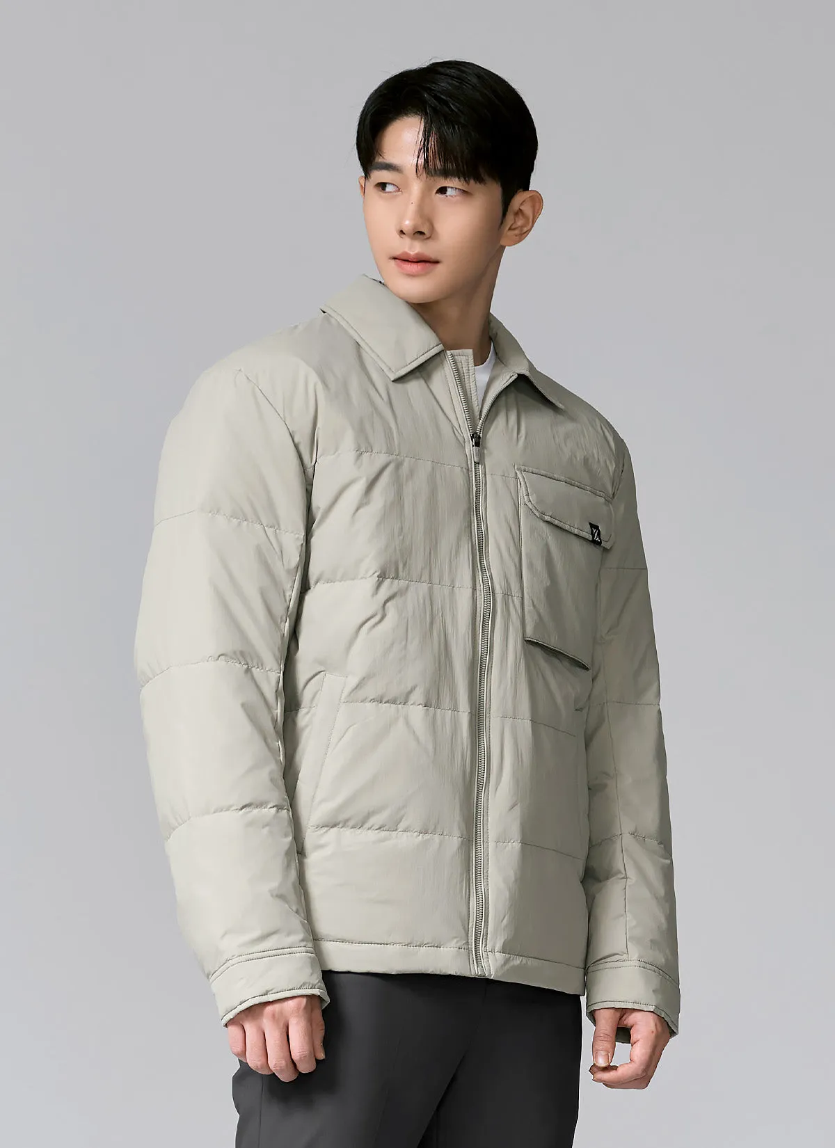 Out-pocket goose down shacket