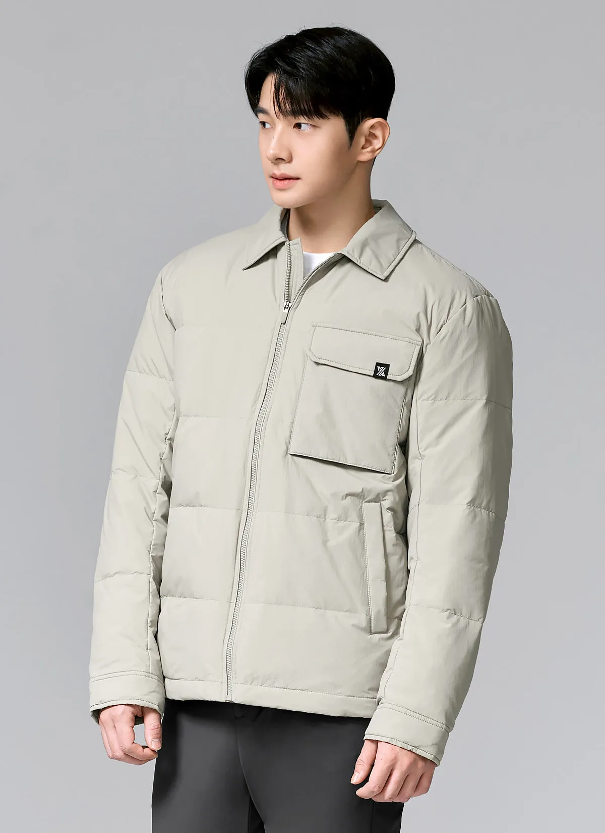 Out-pocket goose down shacket