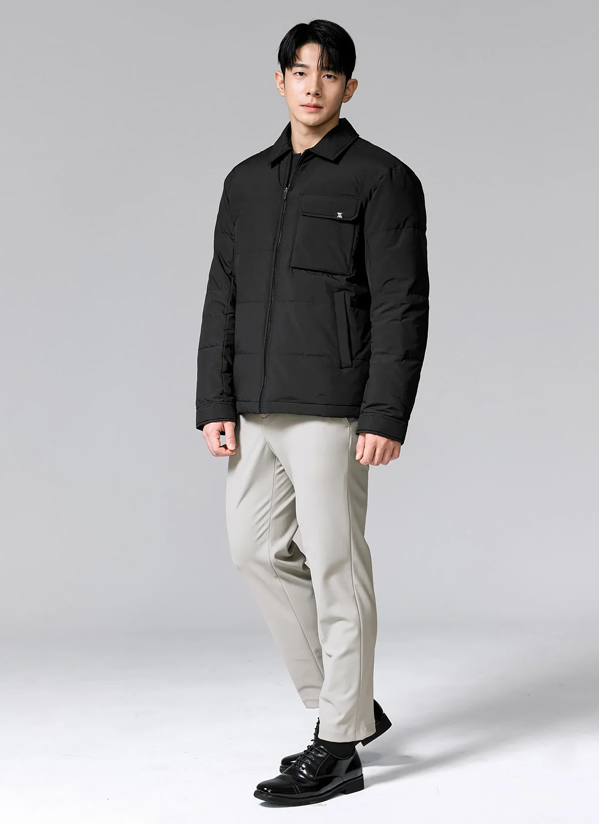 Out-pocket goose down shacket