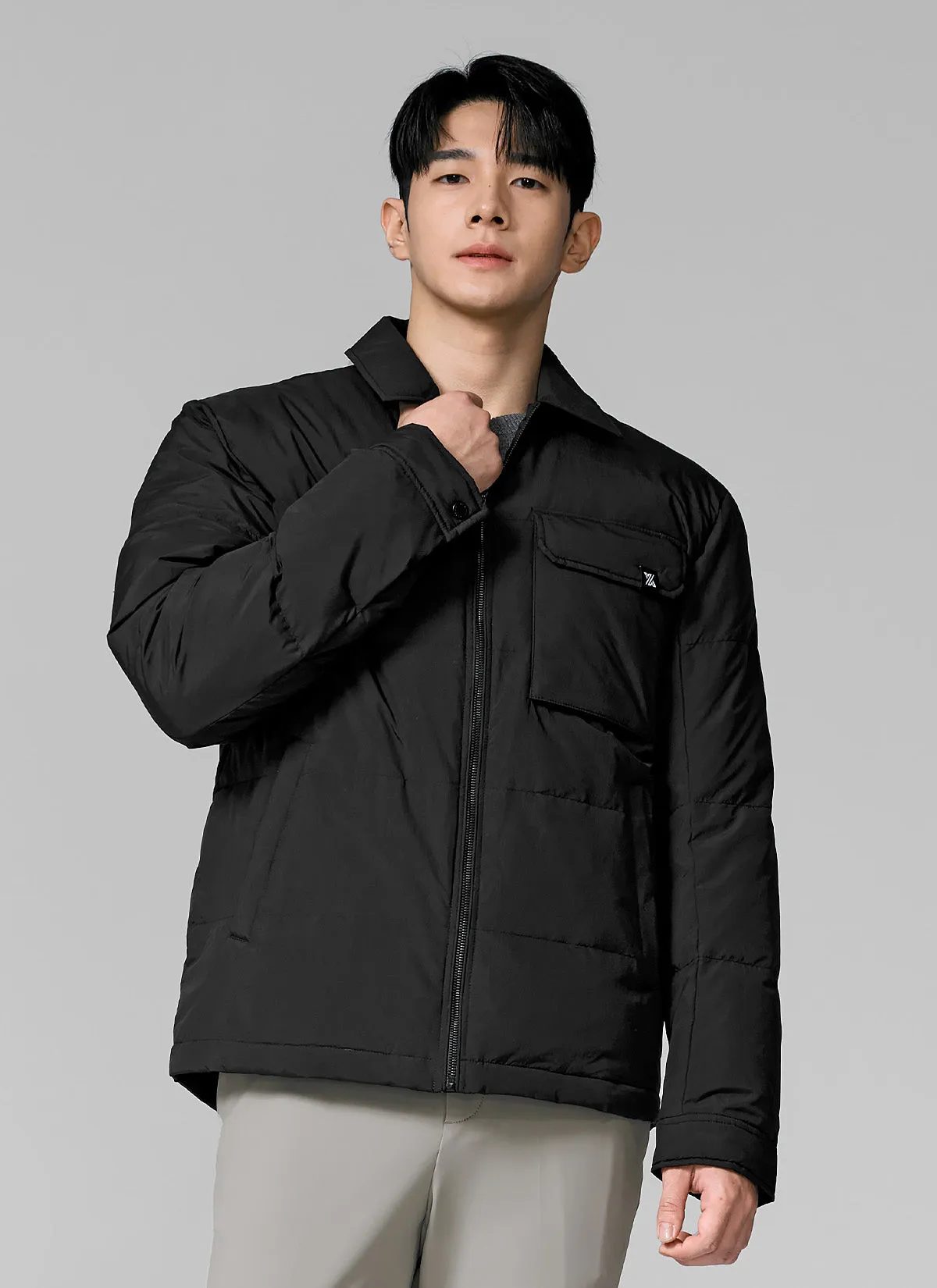 Out-pocket goose down shacket