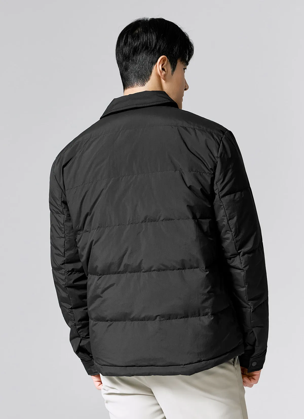 Out-pocket goose down shacket