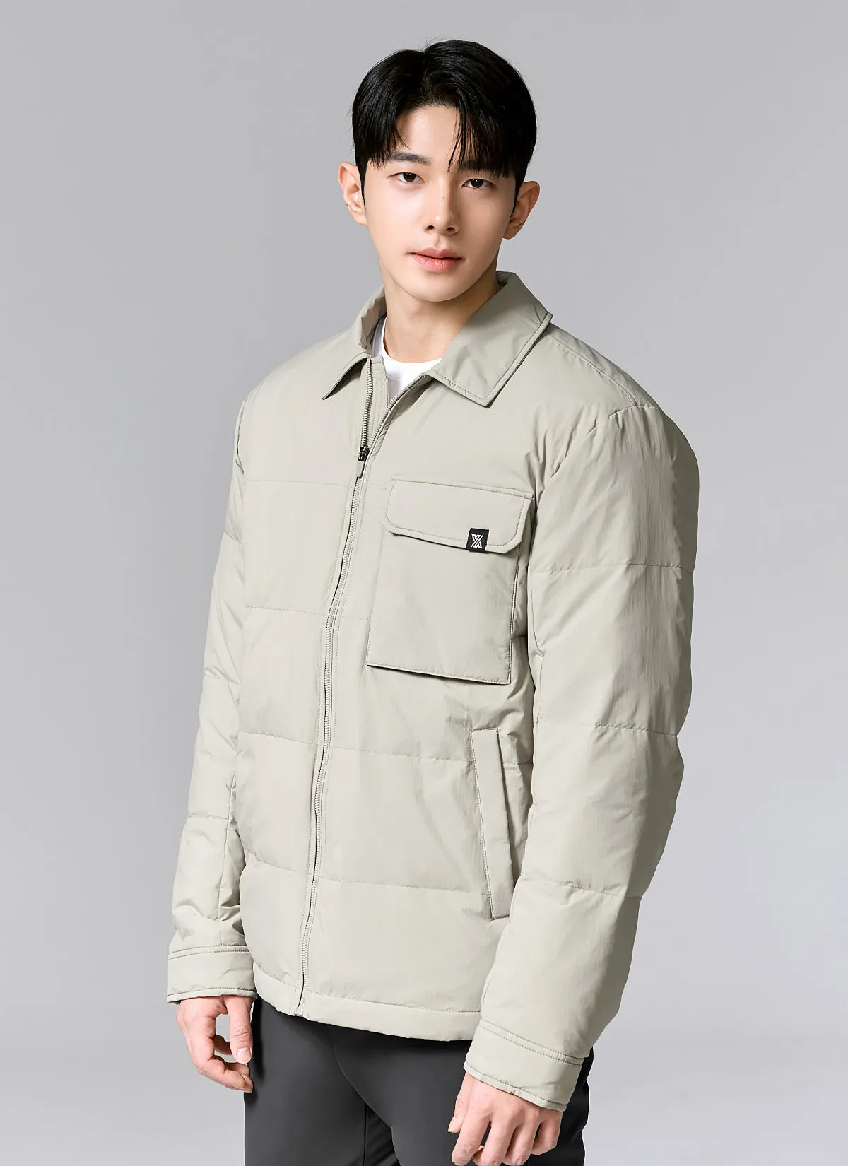 Out-pocket goose down shacket