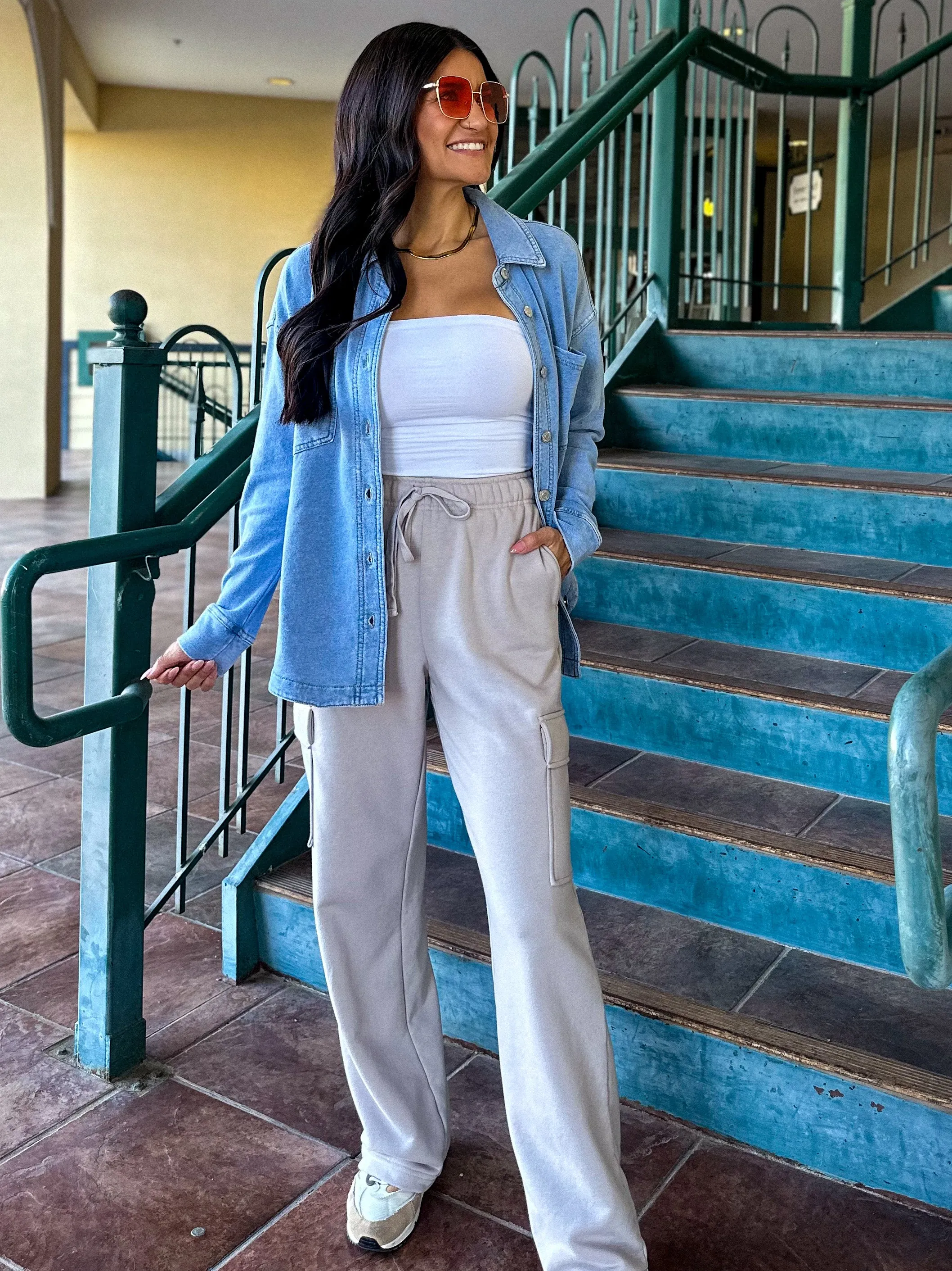Oversized Denim Wash Shacket