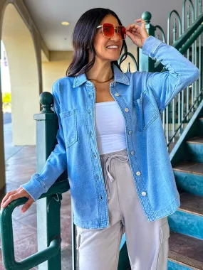 Oversized Denim Wash Shacket