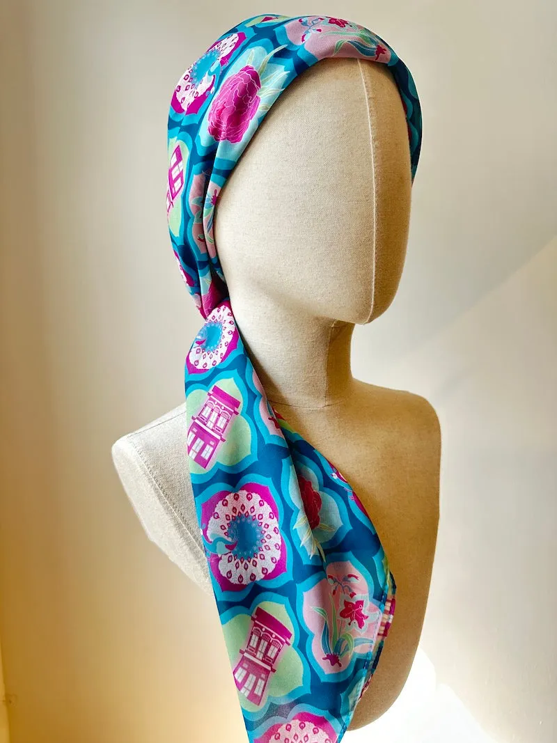 Peranakan Motif Chiffon Scarf