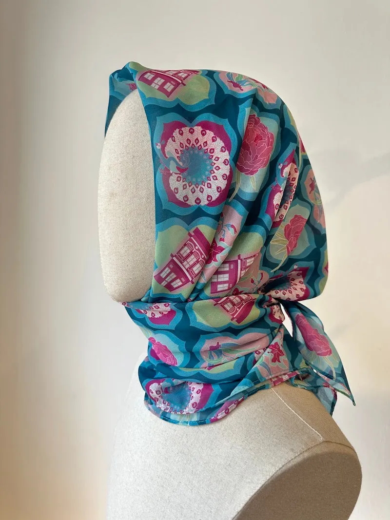 Peranakan Motif Chiffon Scarf