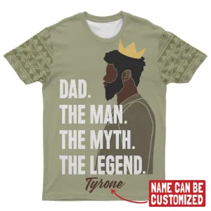 Personalized Black Dad T-shirt