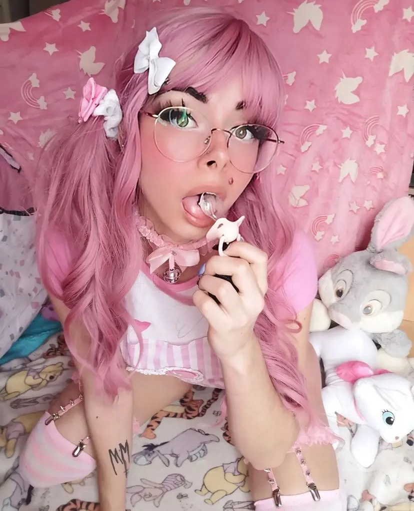 Pink Striped Thigh Highs
