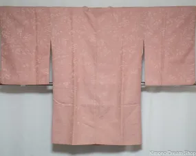 Pink Tiny Flowers Haori - Vintage Iromuji Michiyuki Jacket with Pocket - Kimono Accessory - Komon Patterns
