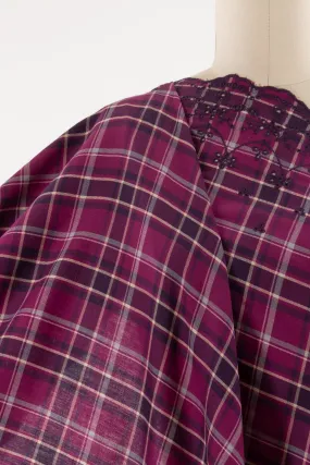 Priscilla Plaid Cotton Eyelet Woven