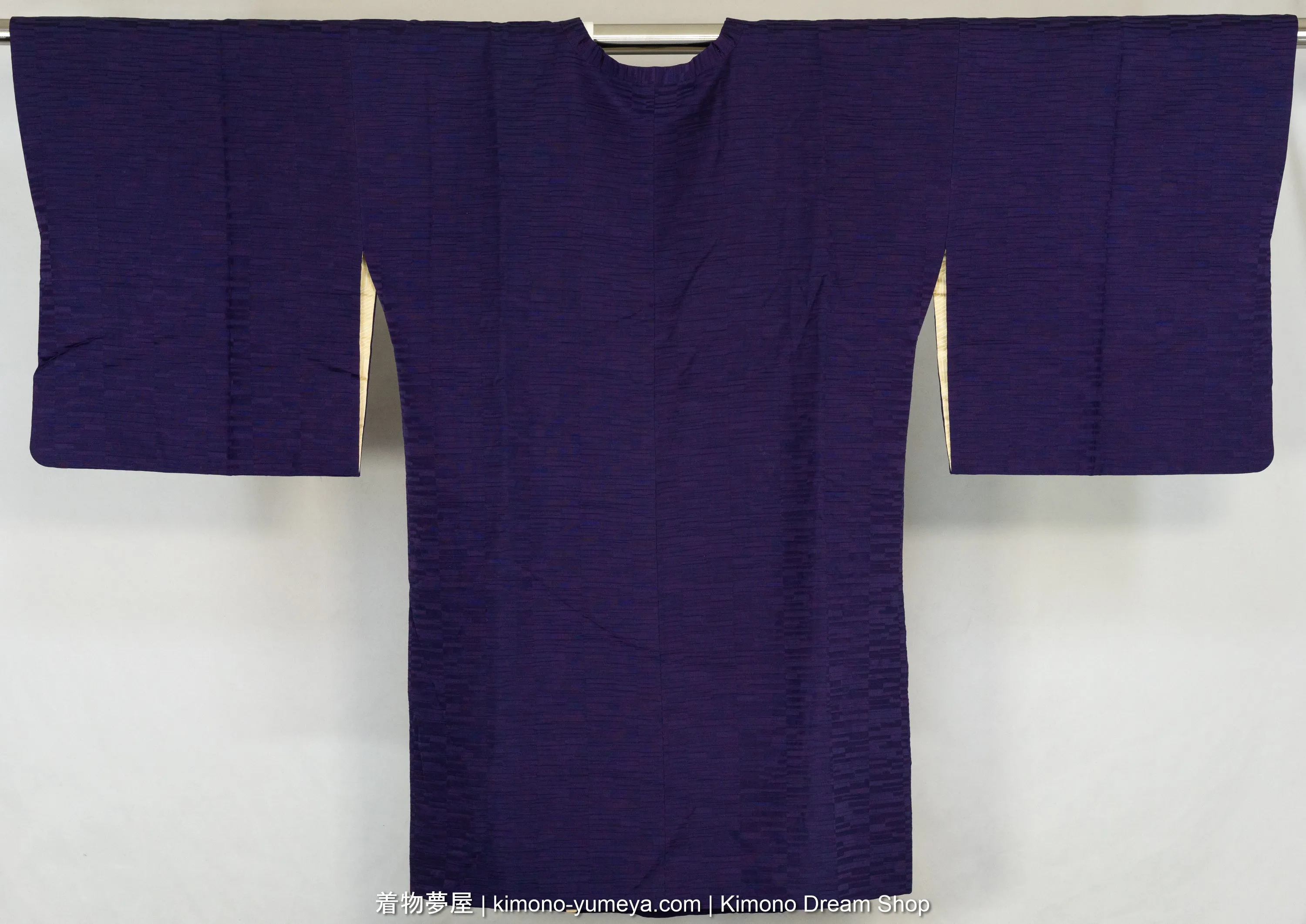 Purple Iromuji Michiyuki for Women - Traditional Japanese Kimono Jacket - Solid Color - Rectangles