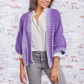 Red Heart Knit Kimono Style Jacket