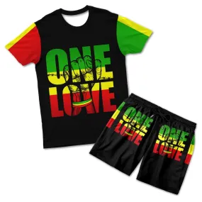 Reggae One Love T-shirt and Shorts Set