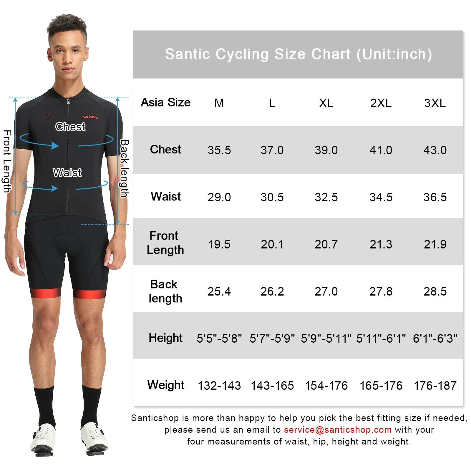 Santic Sight Pure Men Cycling short Jersey Black