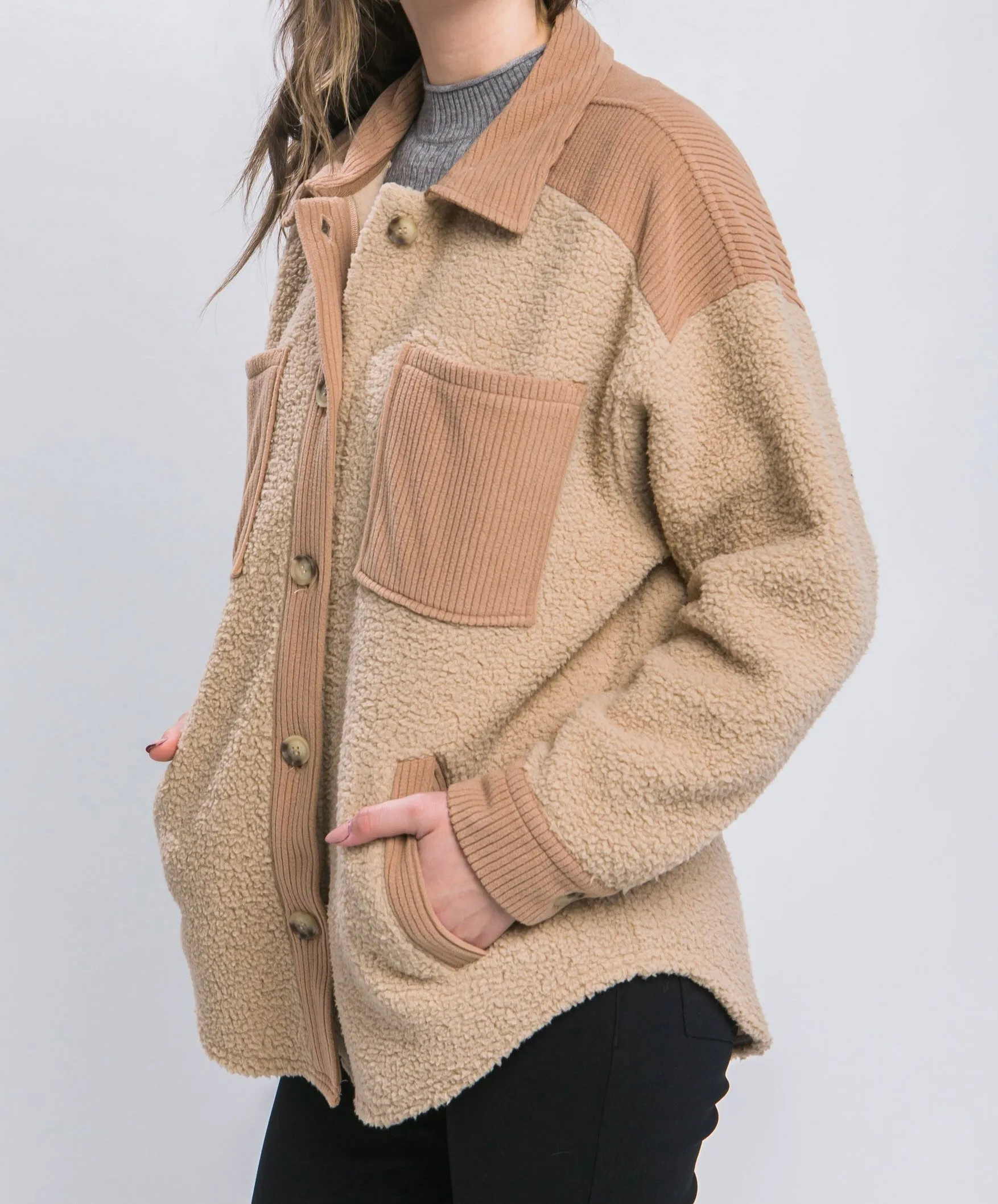 Scarly Sherpa Fleece Shacket