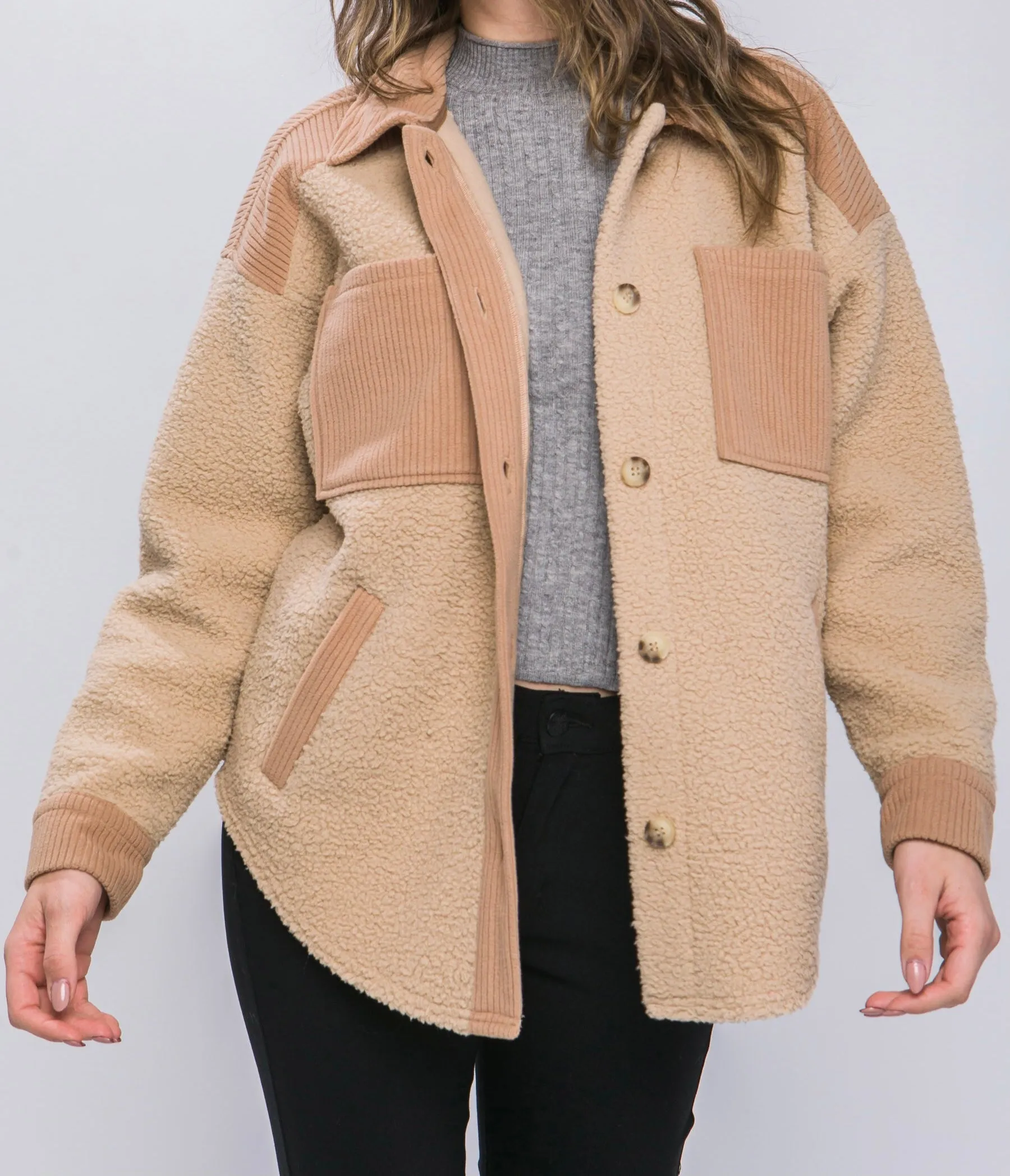 Scarly Sherpa Fleece Shacket