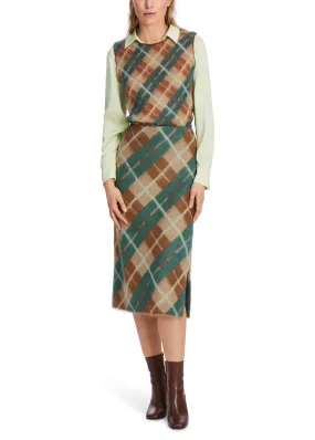 SCOTTISH ARGYLE CHECK SLIM MIDI SKIRT