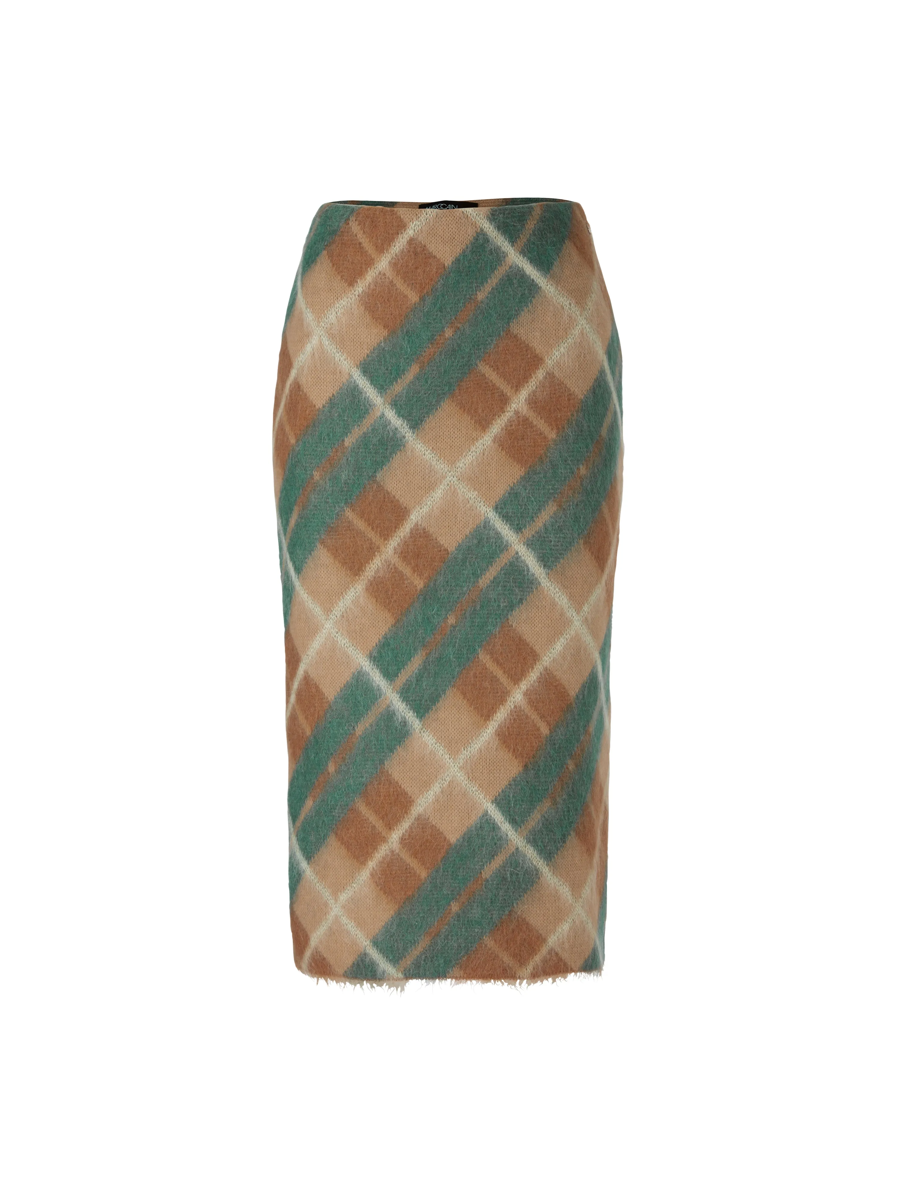 SCOTTISH ARGYLE CHECK SLIM MIDI SKIRT