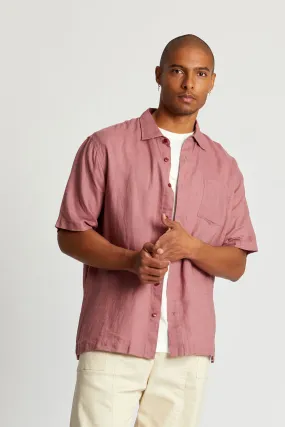 Seb Organic Linen Shirt Dusty Pink