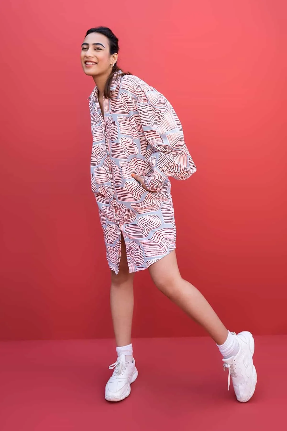 Shifting Sand Shirt Dress (Summer Blue)