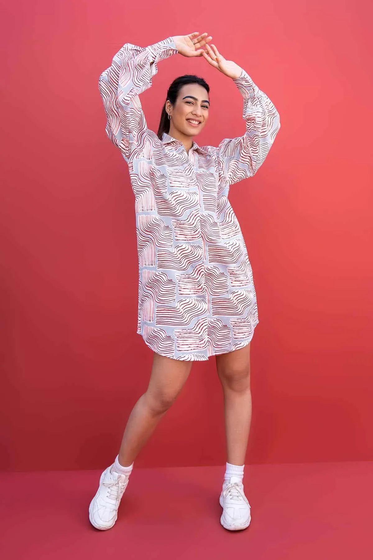 Shifting Sand Shirt Dress (Summer Blue)