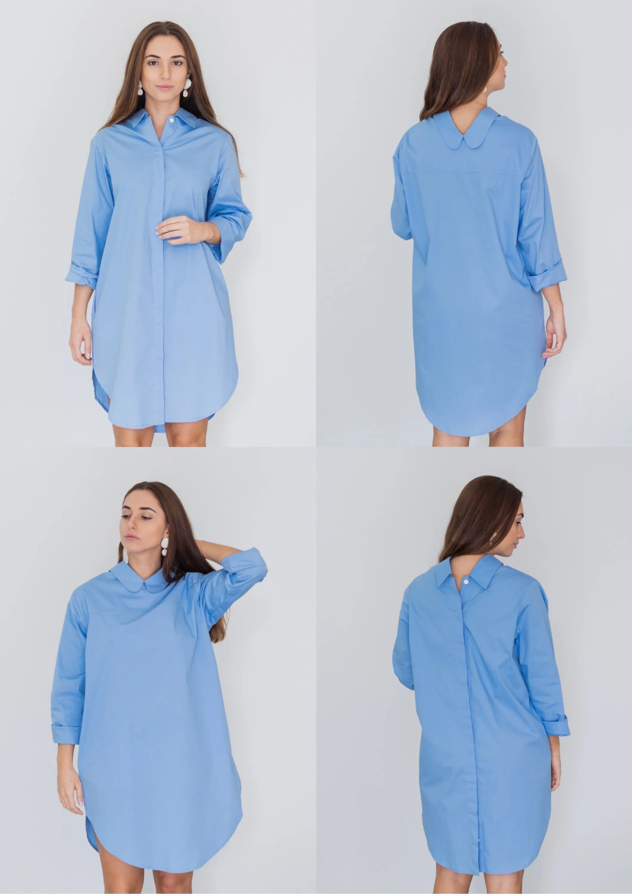 SHIRT DRESS Skyblue