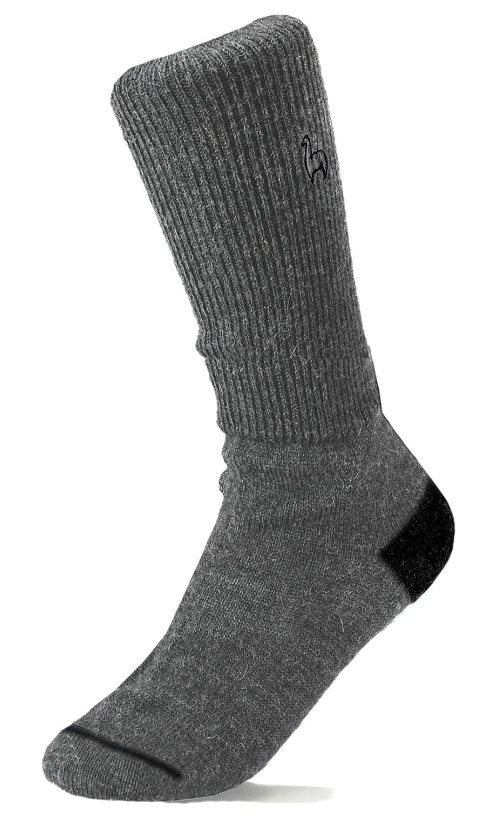 Shupaca Business Alpaca Crew Socks -Charcoal -Large