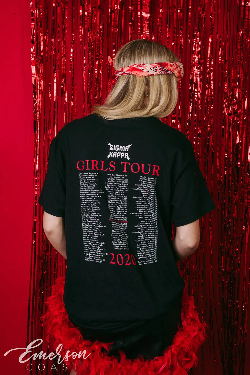 Sigma Kappa Girls Tour Bid Day Rocker Tee