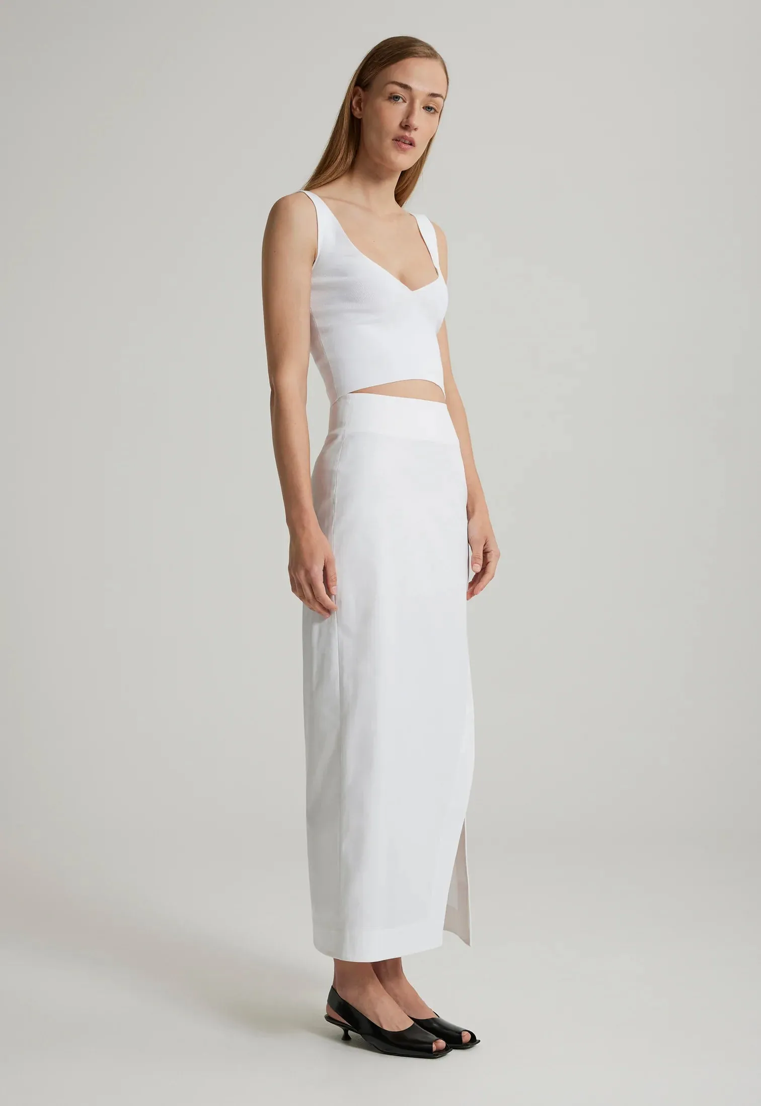Slim Skirt in White