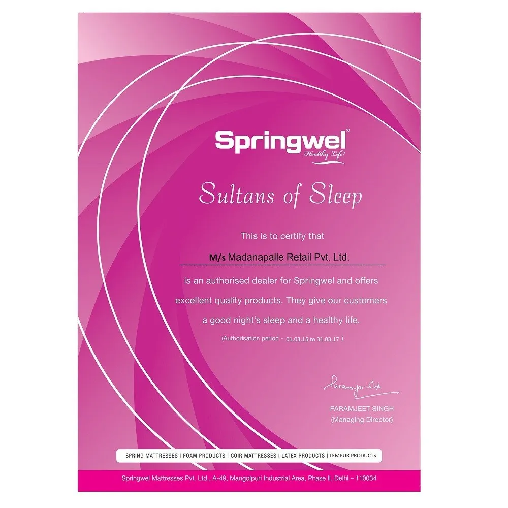 Springwel Mattress Pillow Top with Soft Foam