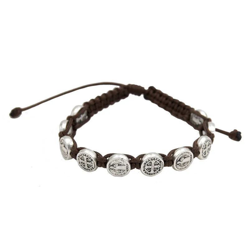 St. Benedict Slip Knot Bracelet - Brown