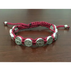 St. Benedict Slip Knot Bracelet - Red