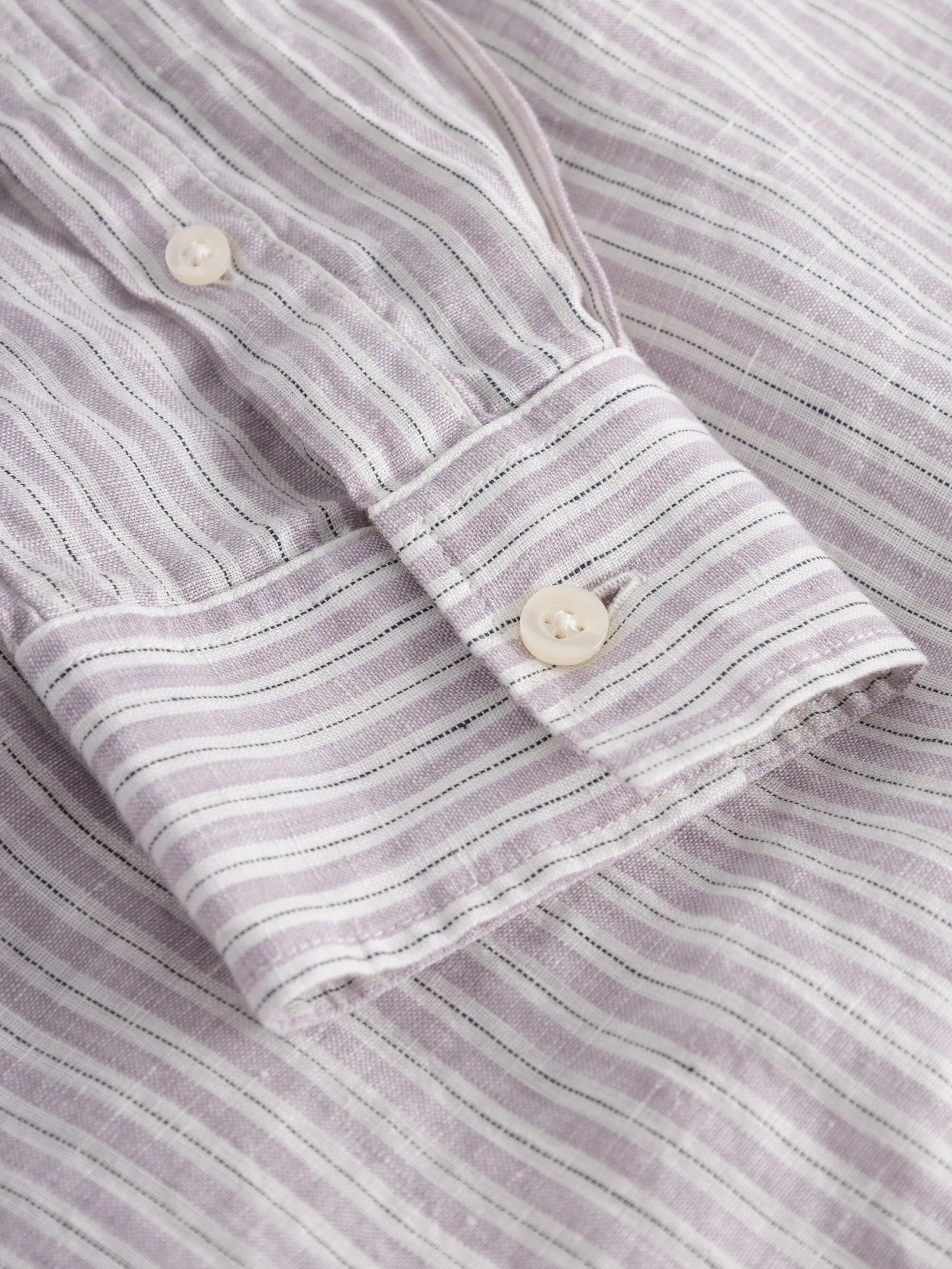 Striped linen shirt dress - Stripe