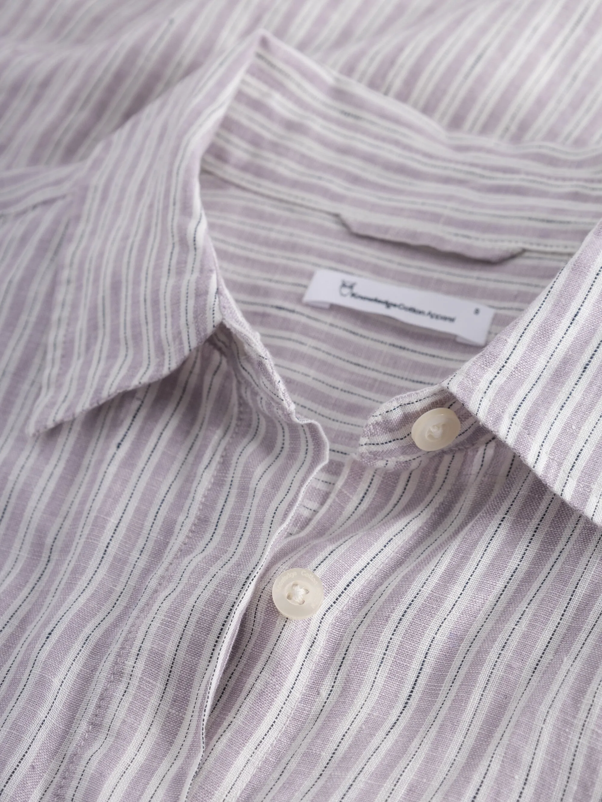 Striped linen shirt dress - Stripe