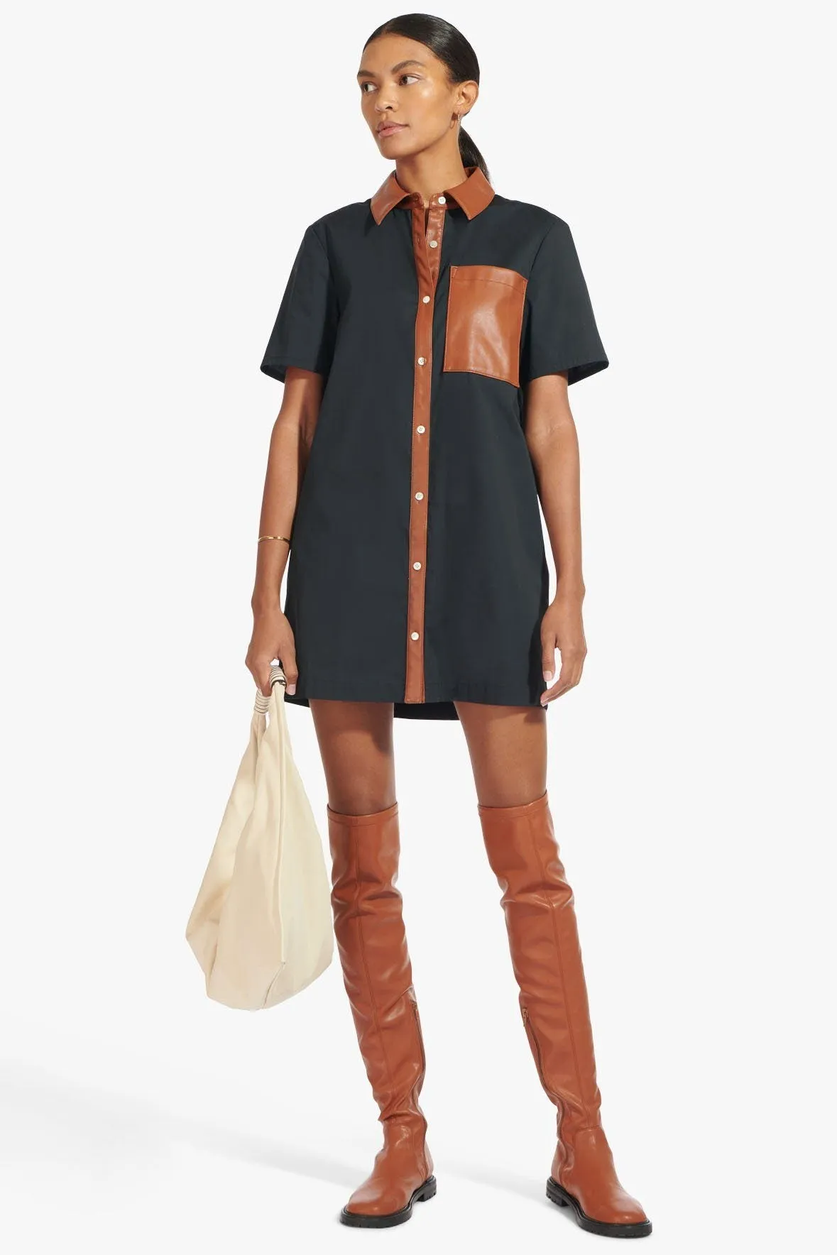 SWITCH DRESS | BLACK WHISKEY