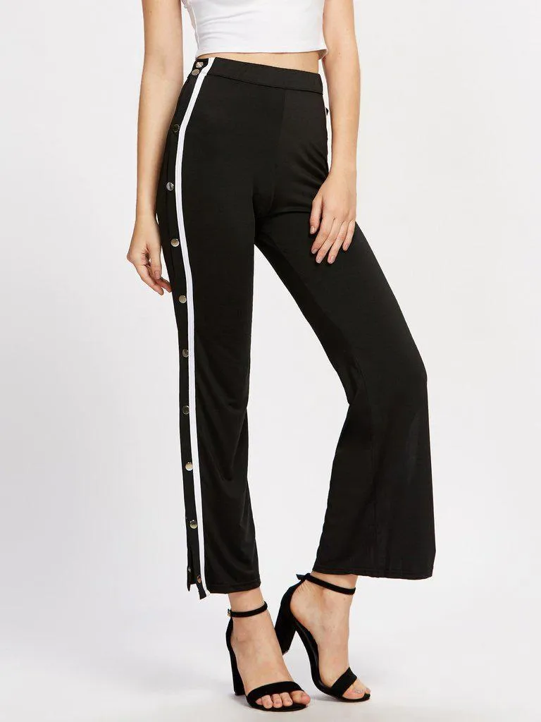 Tape Button Side Pants