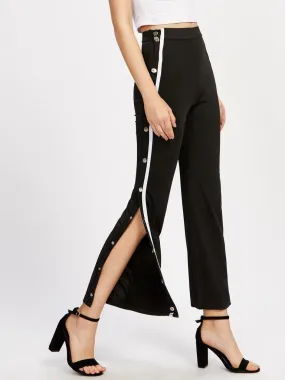 Tape Button Side Pants