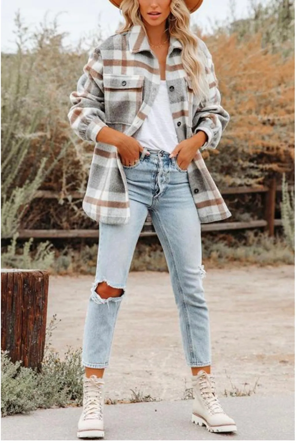 The Becca Plaid Shacket
