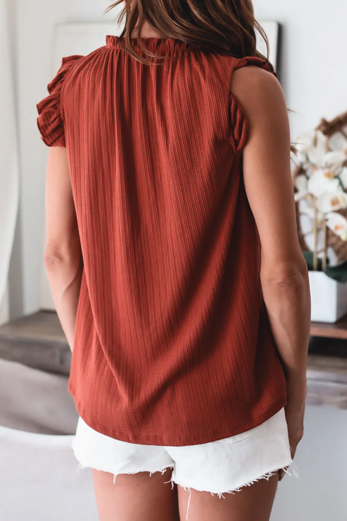 The Elise Ruffle Top