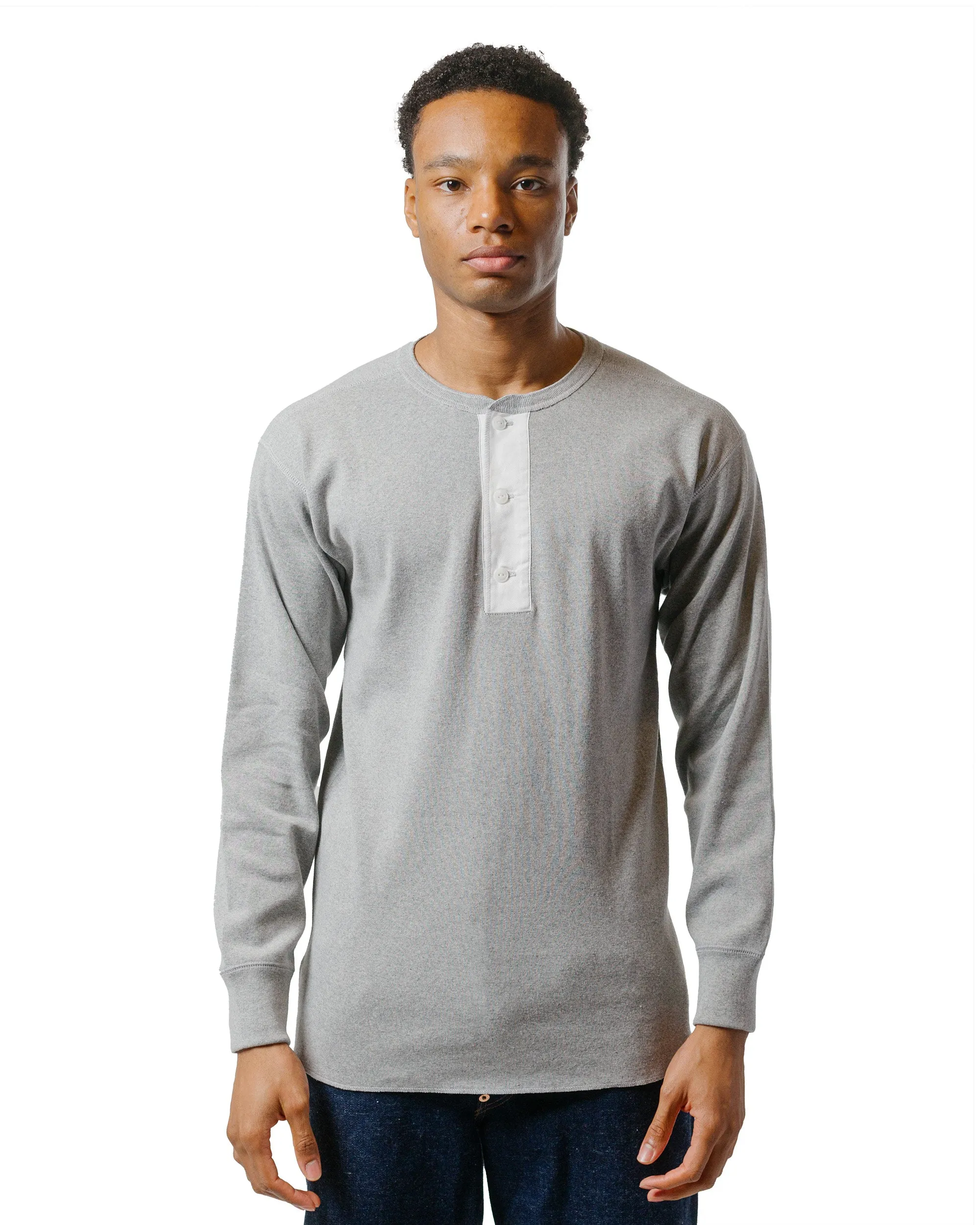 The Real McCoy's MC23111 Union Henley Undershirt L/S Grey