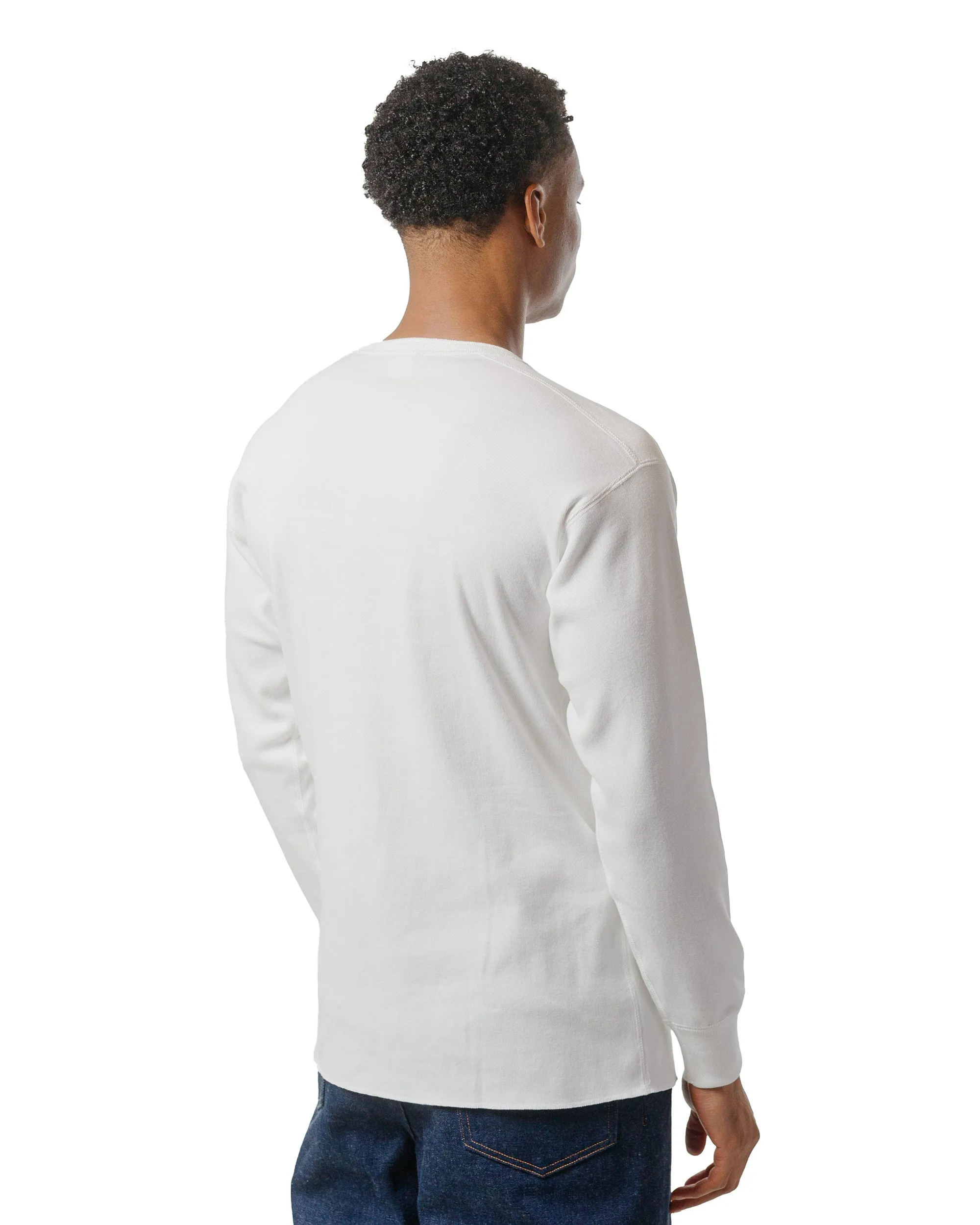 The Real McCoy's MC23111 Union Henley Undershirt L/S White