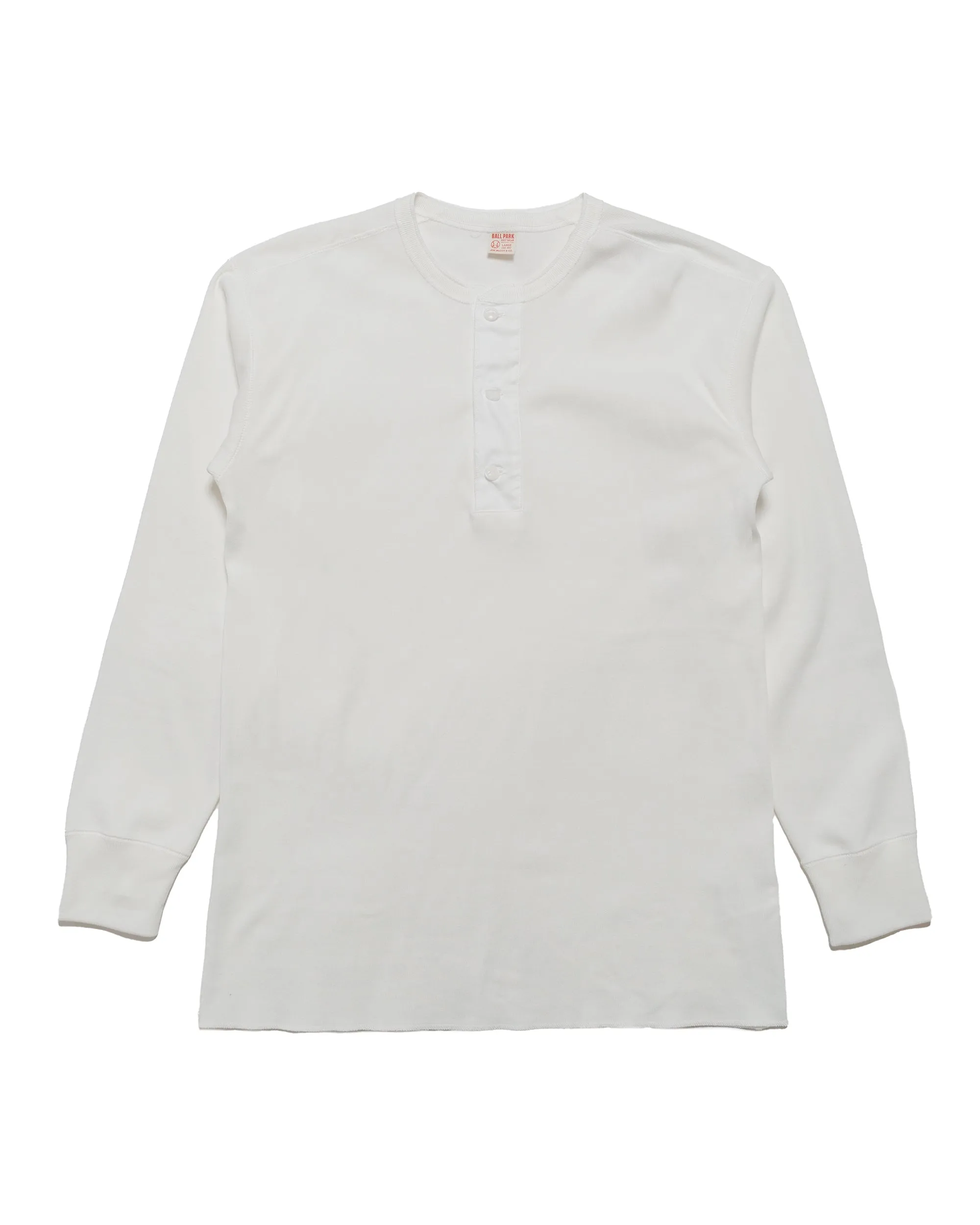 The Real McCoy's MC23111 Union Henley Undershirt L/S White