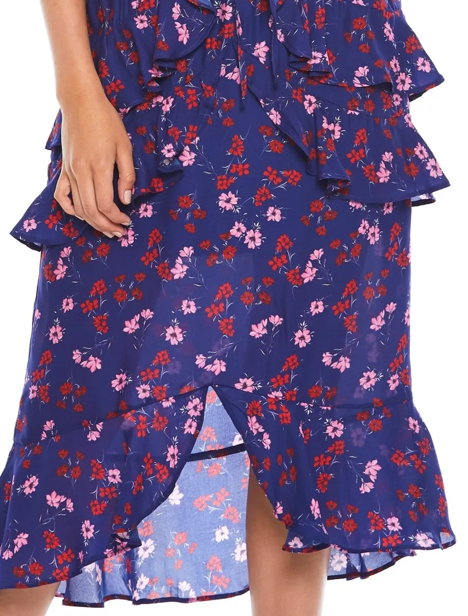 THE YEARNING RUFFLE MIDI DRESS