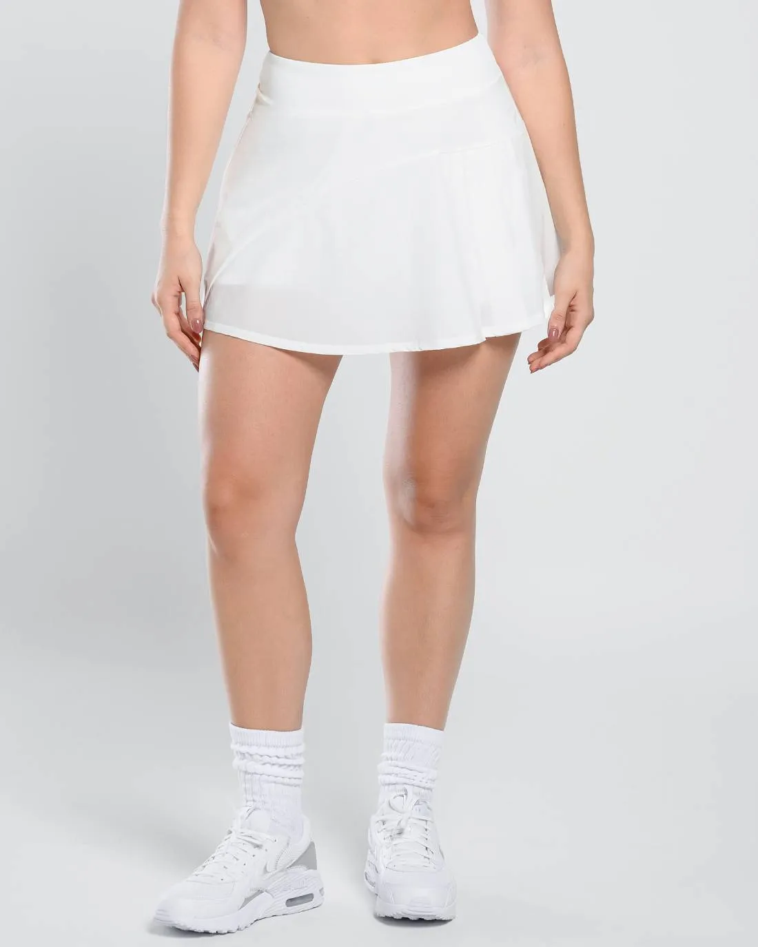 Trendy Pleated Skirt with Shorts and Pockets