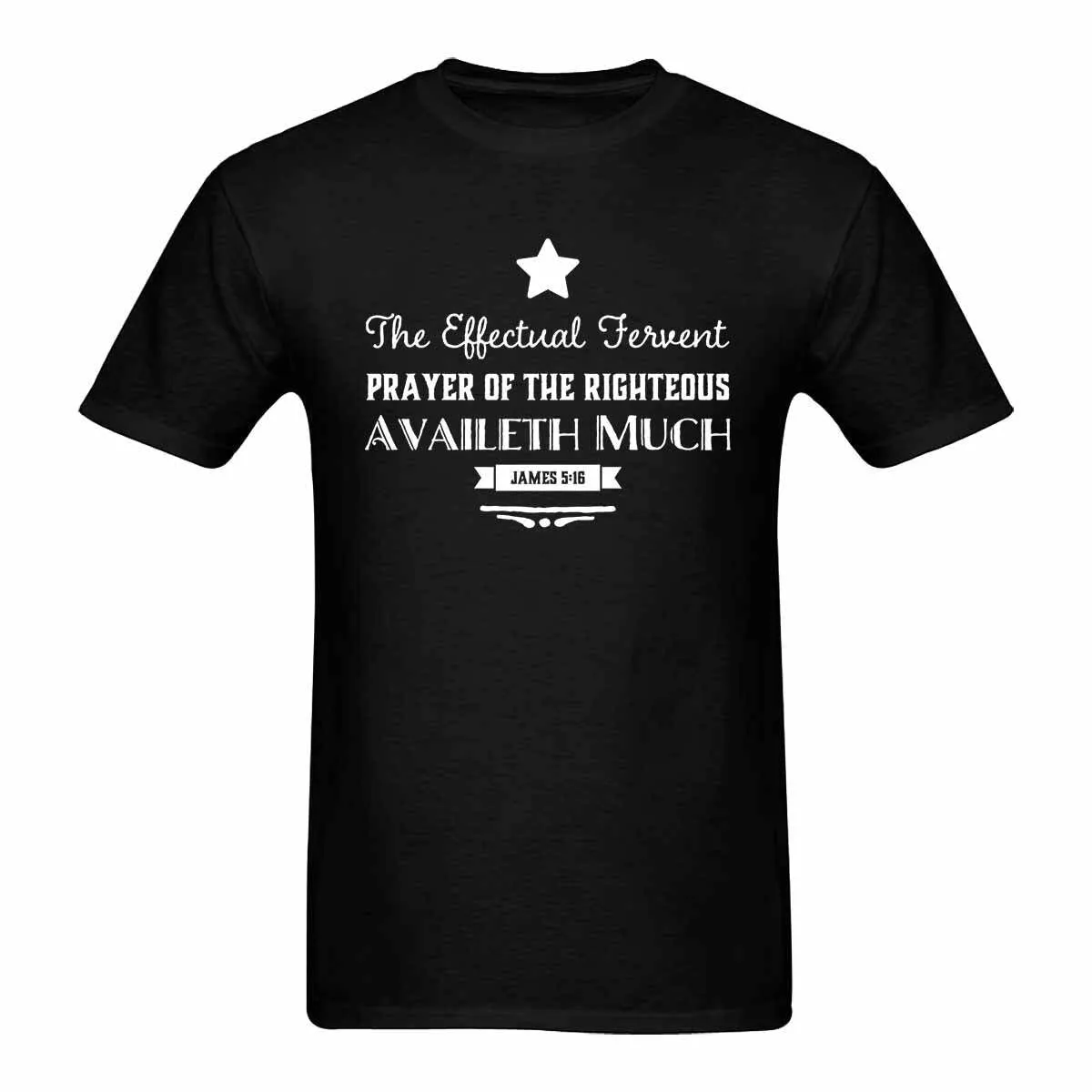 Uniquely You Mens T-Shirt / Inspiration / James 5:16 / Shirt Style (17)  - Black