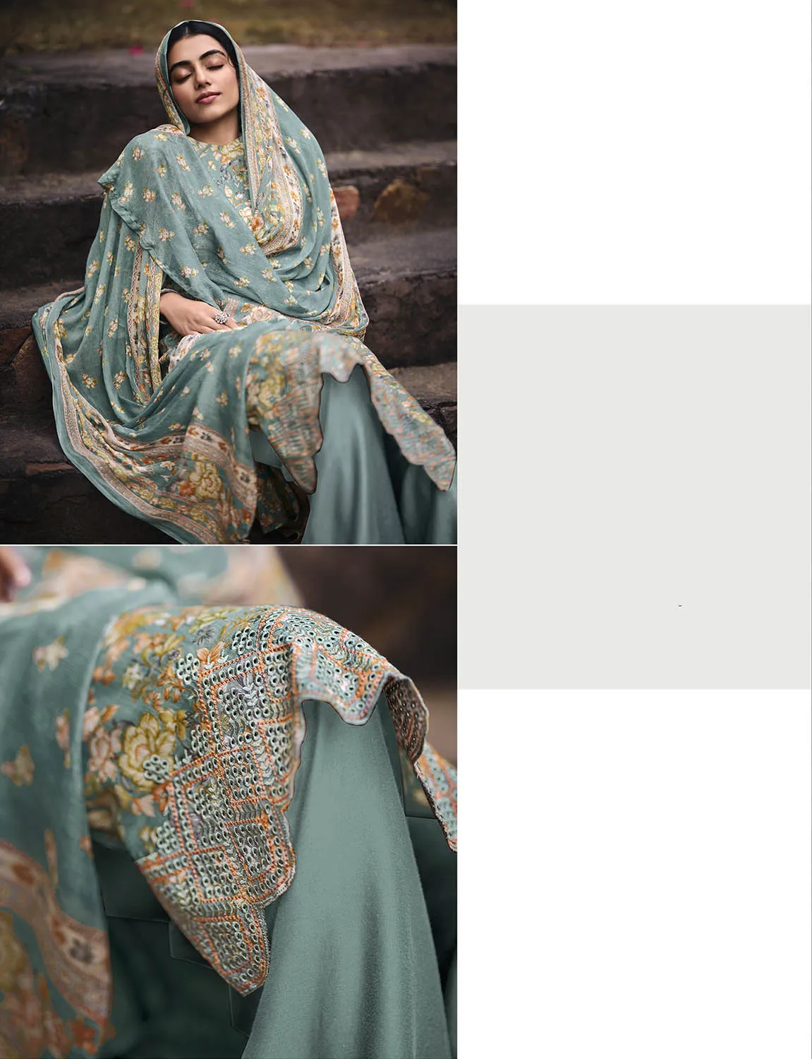 Unstitched Cotton Women Suit Dress Materials with Embroidery