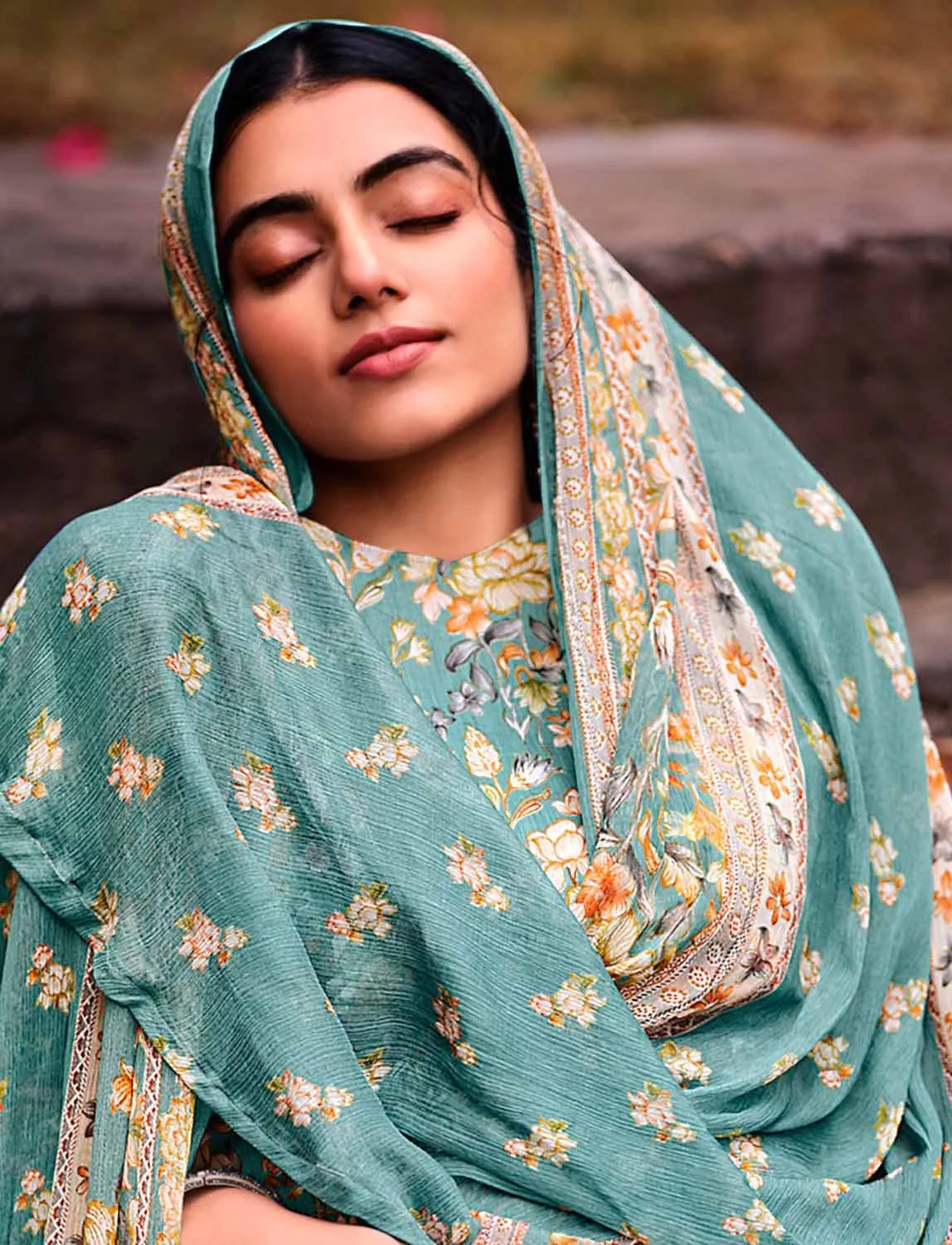 Unstitched Cotton Women Suit Dress Materials with Embroidery